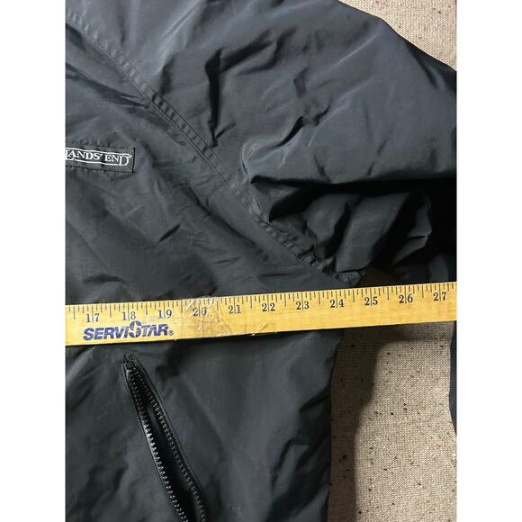Lands’ End Squall Black Coat Men’s Large – Polartec Fleece Lined - Picture 3 of 10